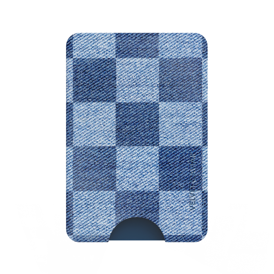 Denim Checker Magsafe Wallet