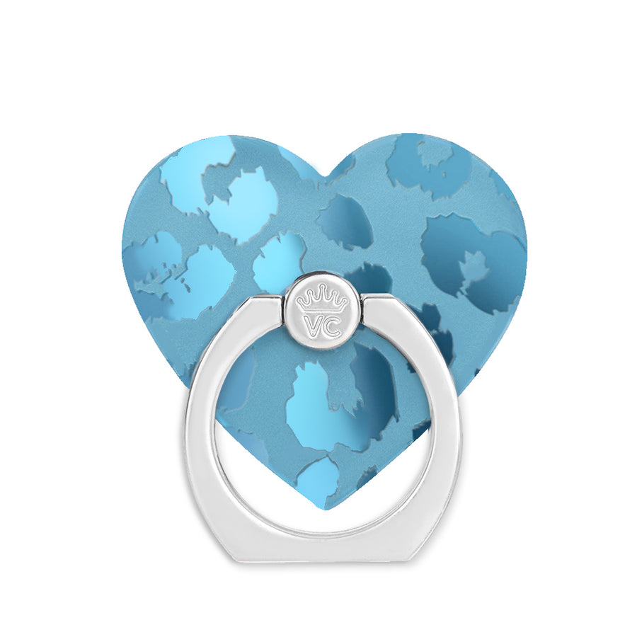 Blue Sapphire Leopard Phone Ring