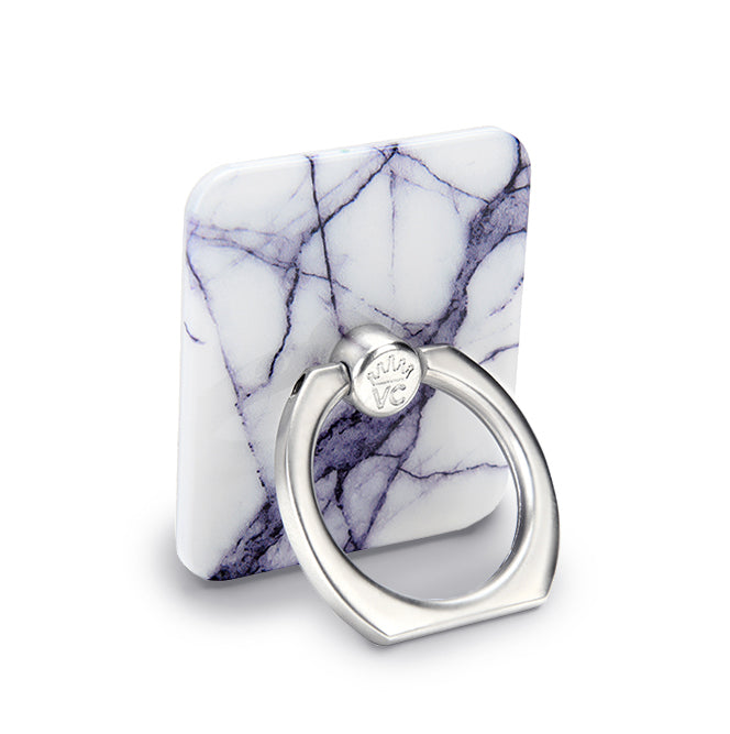White Gray Marble Phone Ring