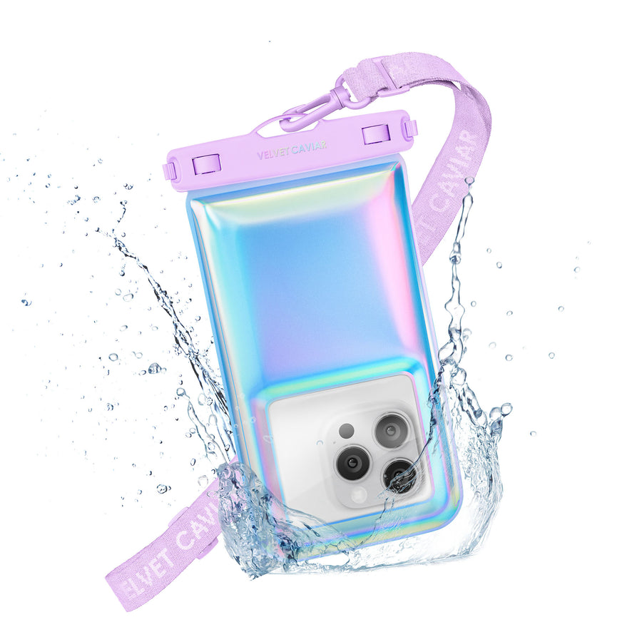 Lavender Holo Waterproof Floating Phone Pouch