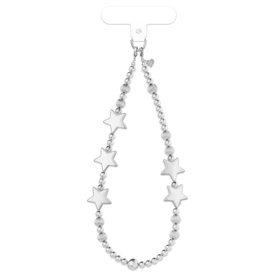 Chrome Stars Phone Charm