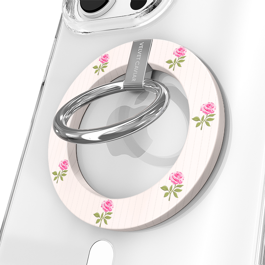 Pink Peony Floral MagSafe Grip Ring