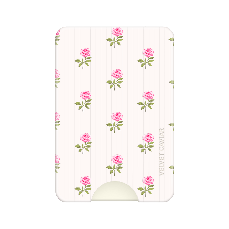 Pink Peony Floral MagSafe Wallet