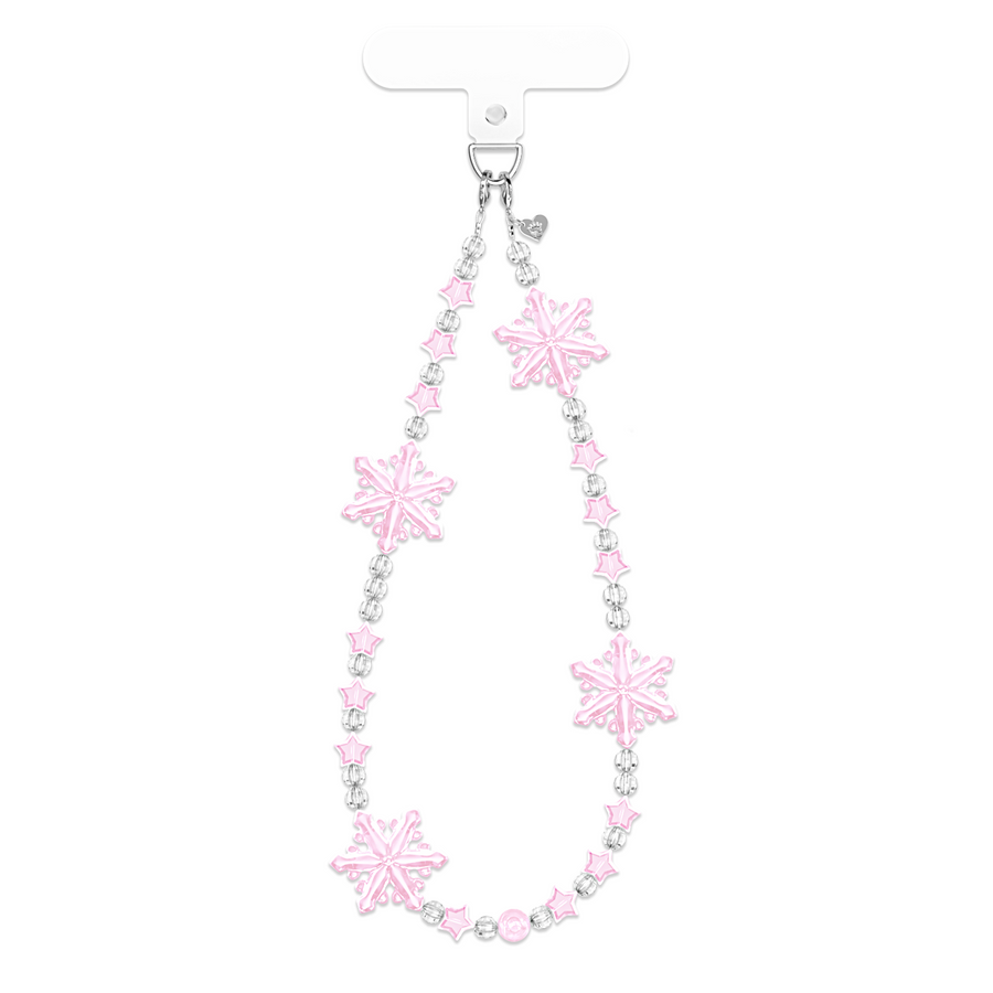 Pink Snowflake Phone Charm
