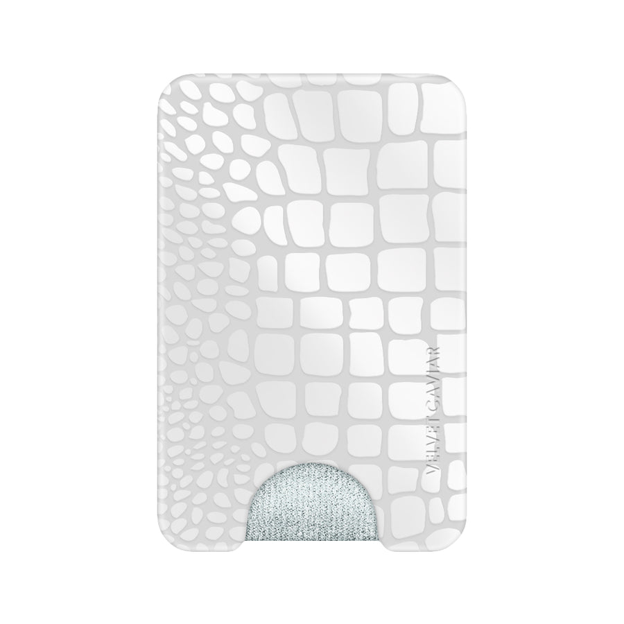 White Croc MagSafe Wallet