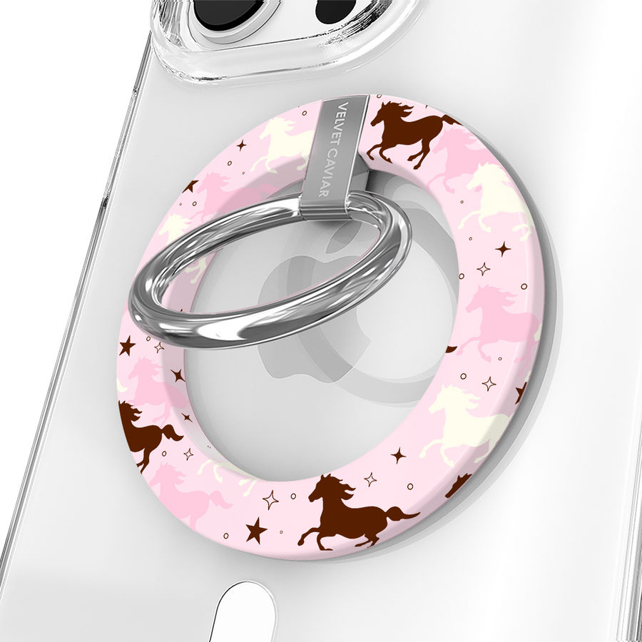 Pink Pony Glitter MagSafe Grip Ring